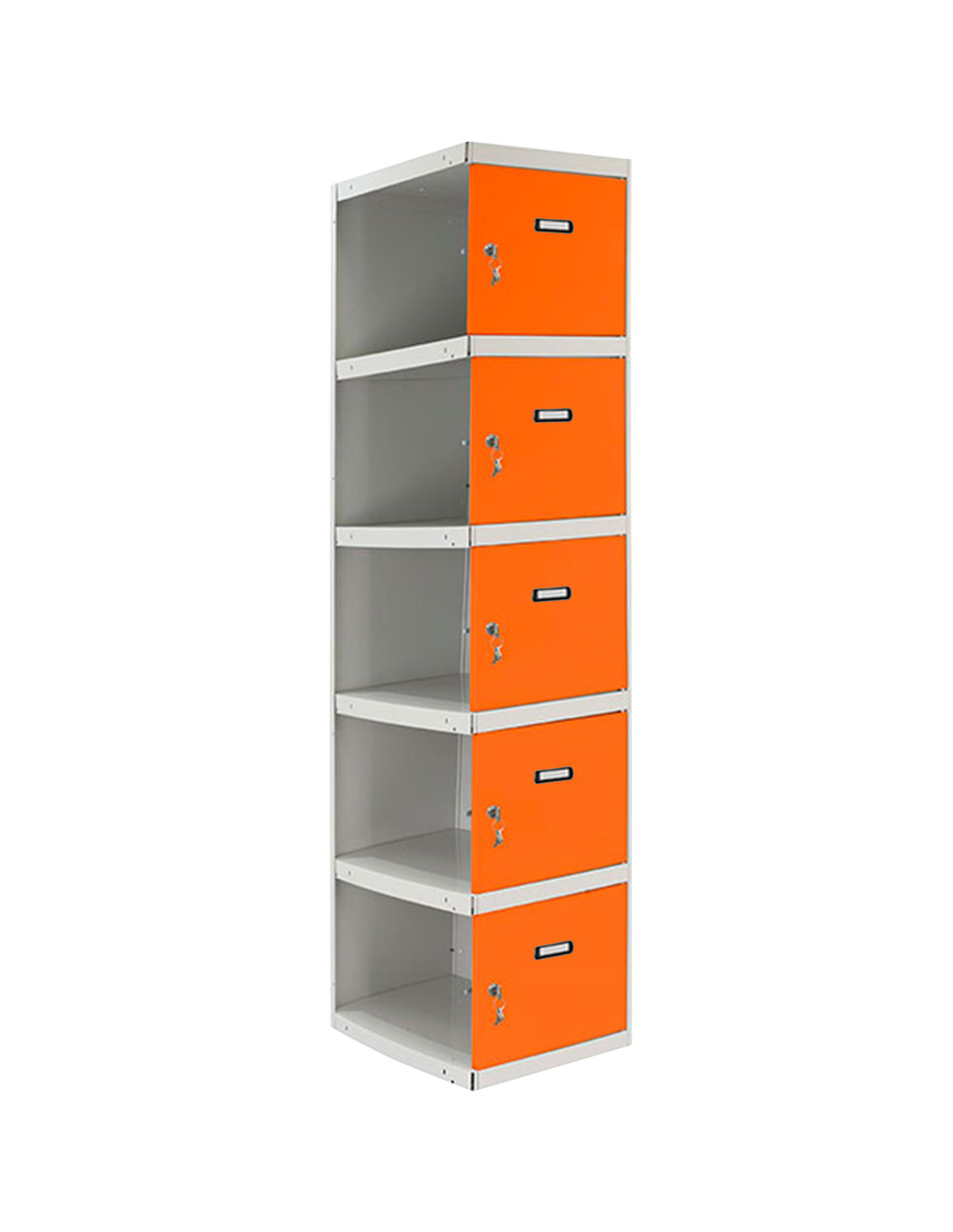 Casier-armoire simonlocker prof.dism.5 porte 1/5 400 adi gr/oran gris/orange 1800x400x500 - simonrack