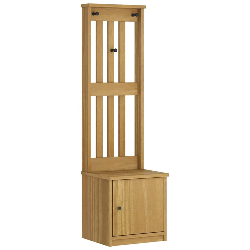 Portemanteau sandnes 45x40x159,5 cm bois massif pin