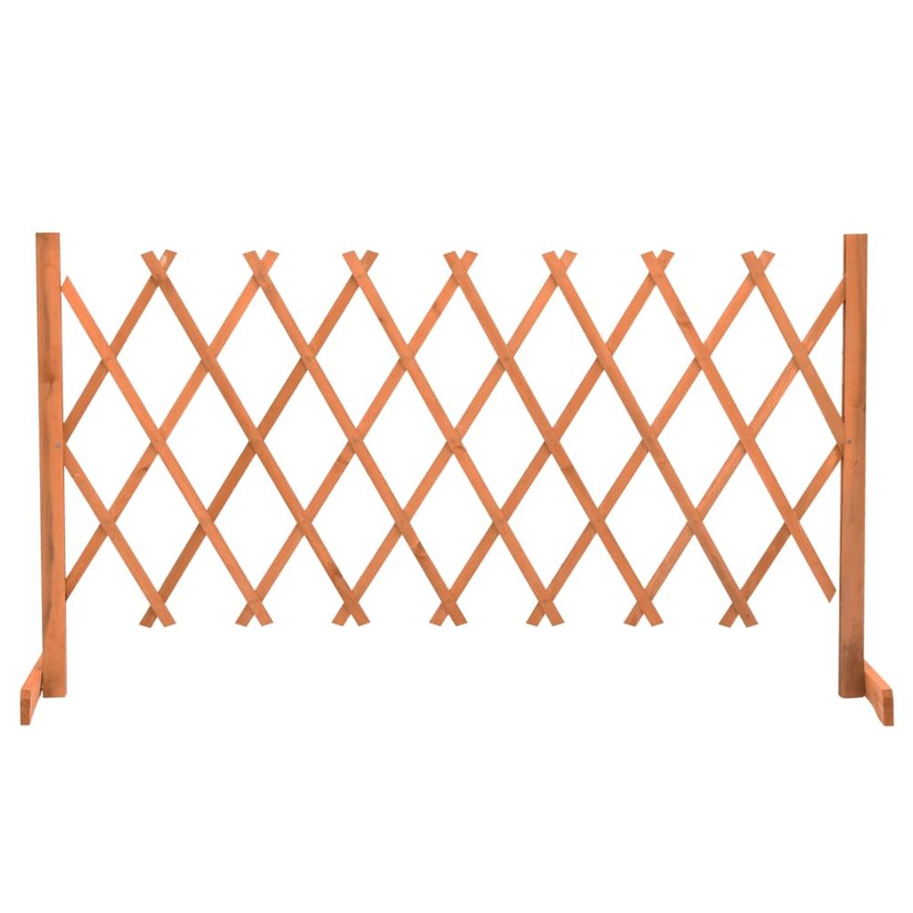 Clôture en treillis de jardin orange 150x80 cm bois de sapin