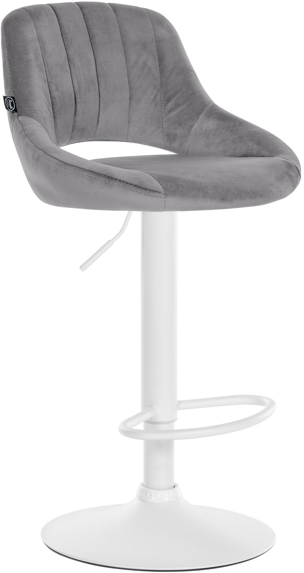 Tabouret de bar milet velours blanc