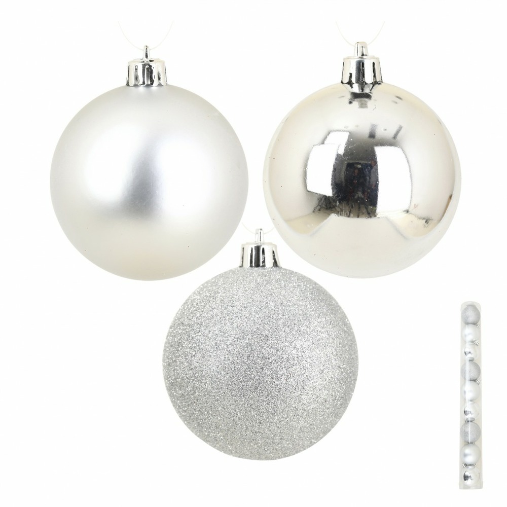 Set de 9 boules argent