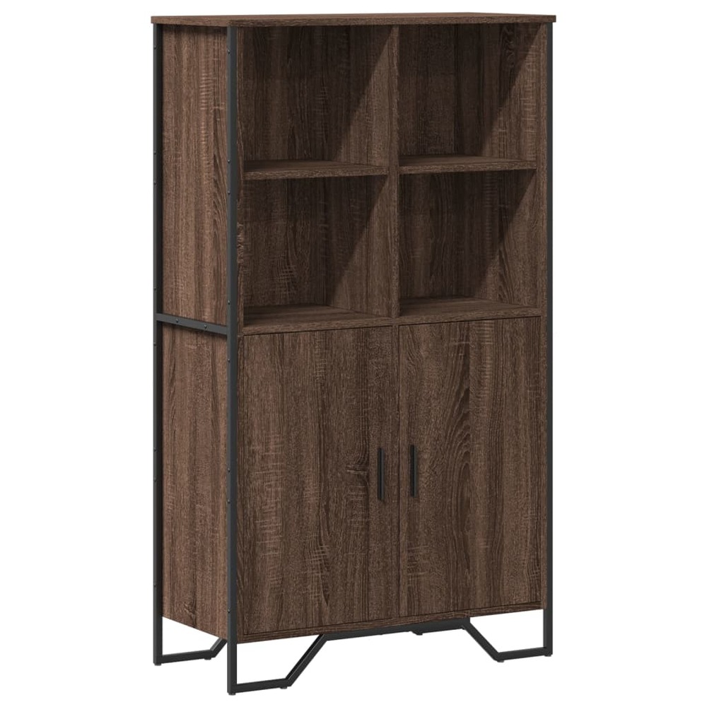Buffet bahut commode armoire meuble de rangement organisateur cuisine salle de séjour salon haut 79,5 x 35,5 x 137,5 cm bois