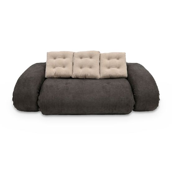 Canapé convertible okoa 2 places - marron sable