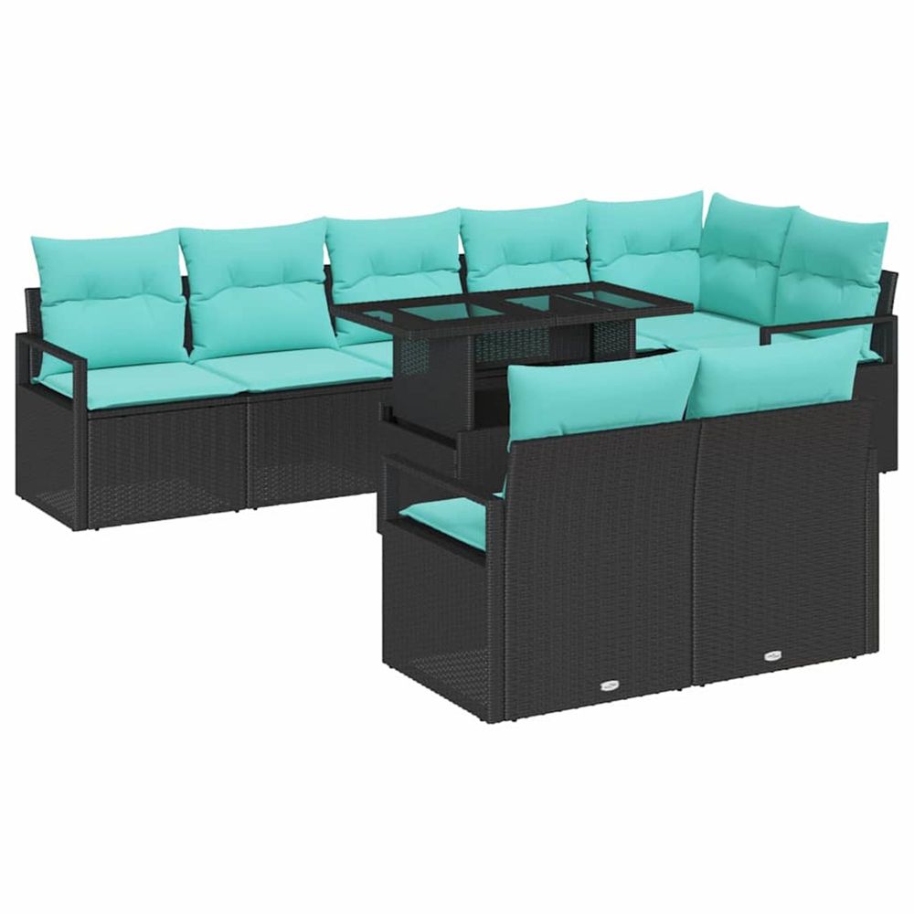 Ensemble de canapé de jardin 9 pc 8-nombre de places