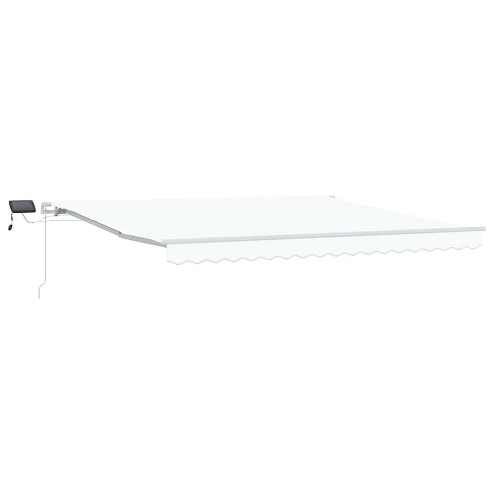 Auvent rétractable blanc 400 × 300 cm tissu et aluminium