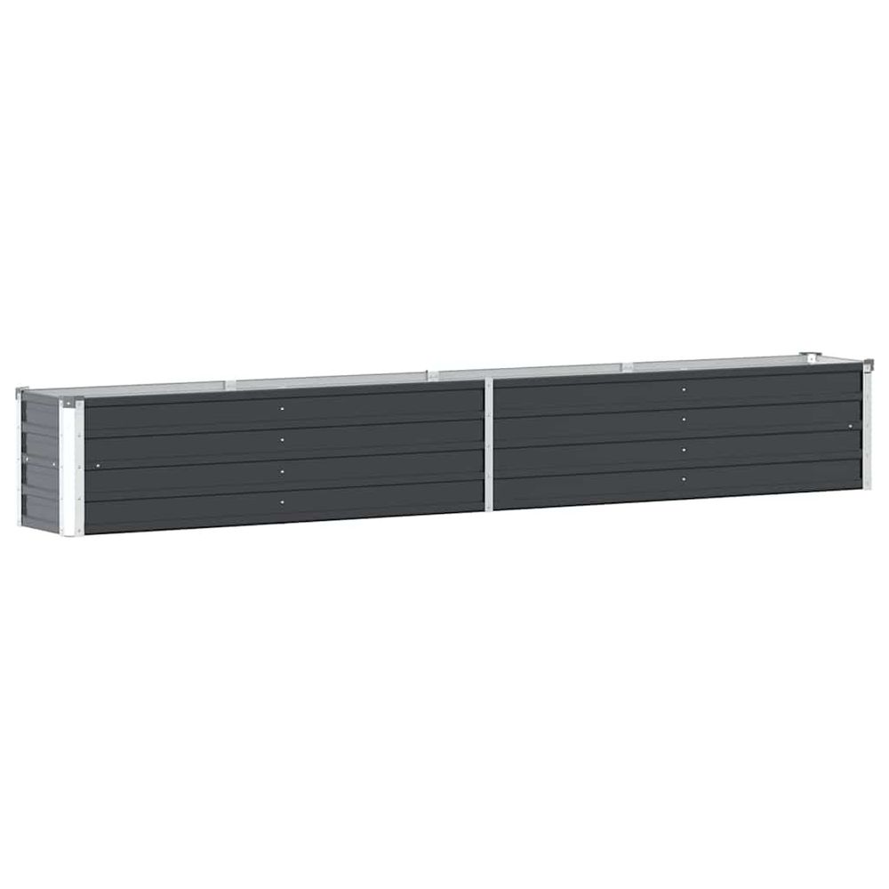 Lit surélevé de jardin acier galvanisé 320x40x45 cm anthracite