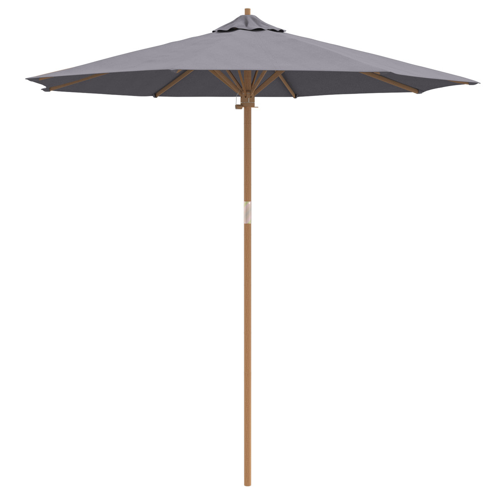 Parasol de jardin gris foncé 240x260 cm en bambou