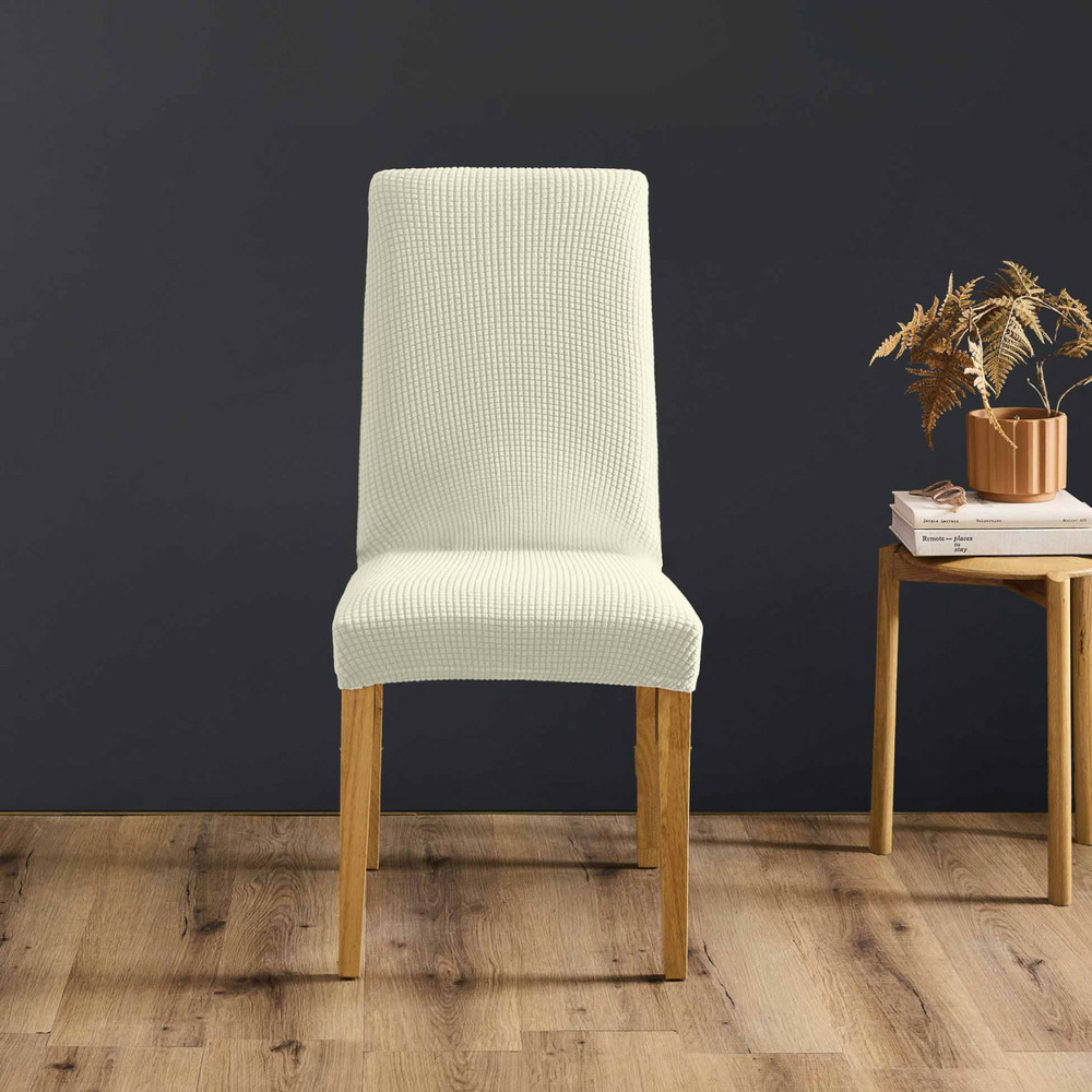 Housse de chaise en tissu gaufré 