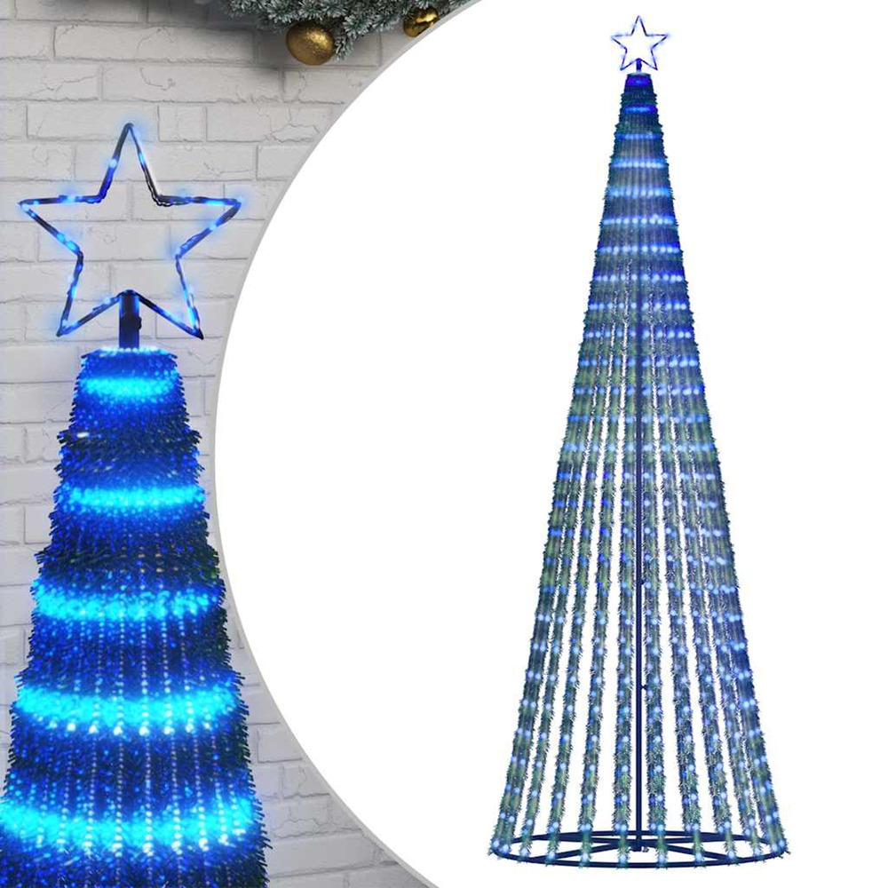 Sapin de noël à led 475 led bleu 247 cm