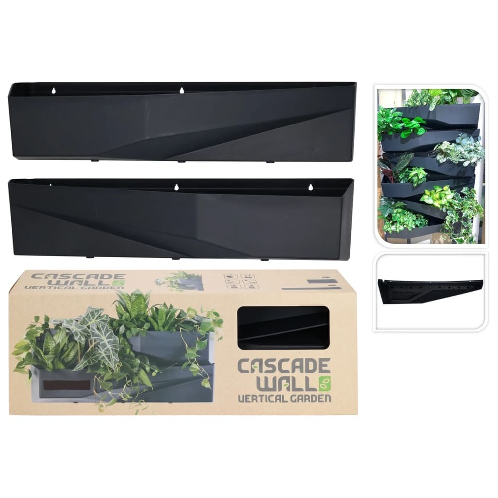 Jardinière en cascade pour mur de jardin 2 pcs anthracite