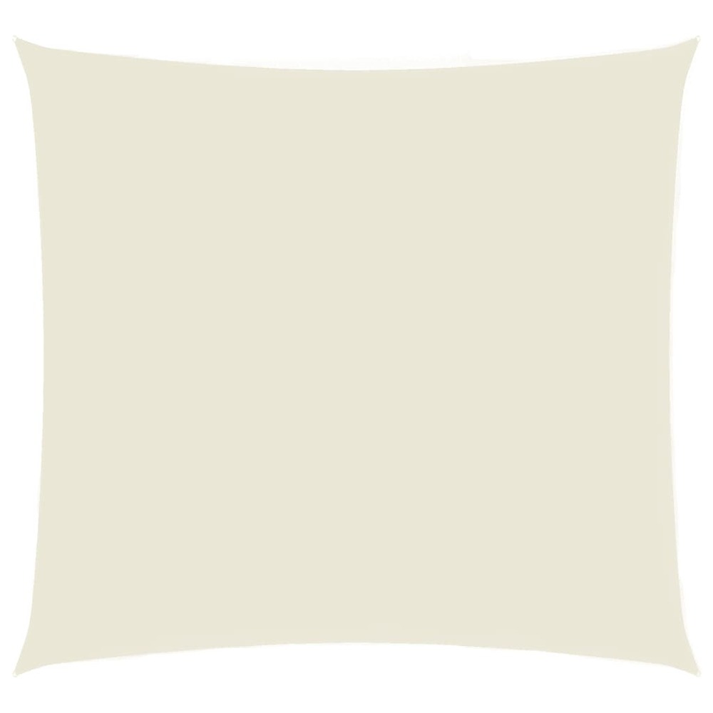 Voile de parasol tissu oxford carré 5x5 m crème
