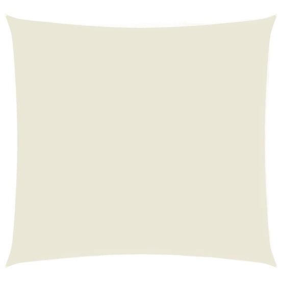 Voile de parasol tissu oxford carré 5x5 m crème