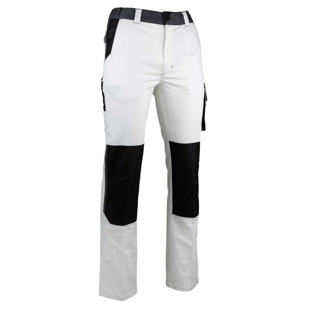 Pantalon de travail vaisseau multipoches blanc gris t38 lma lebeurre 1850 t38