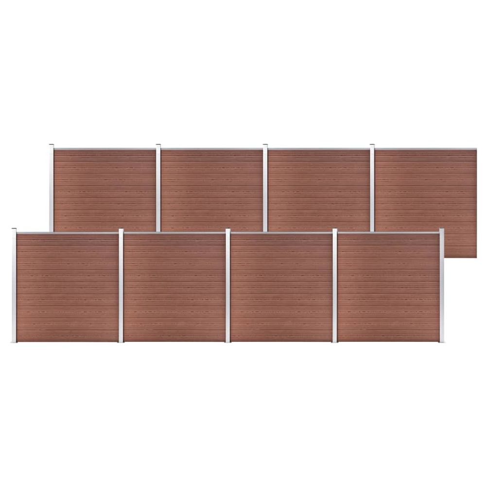 Clôture de jardin wpc 1391x186 cm marron