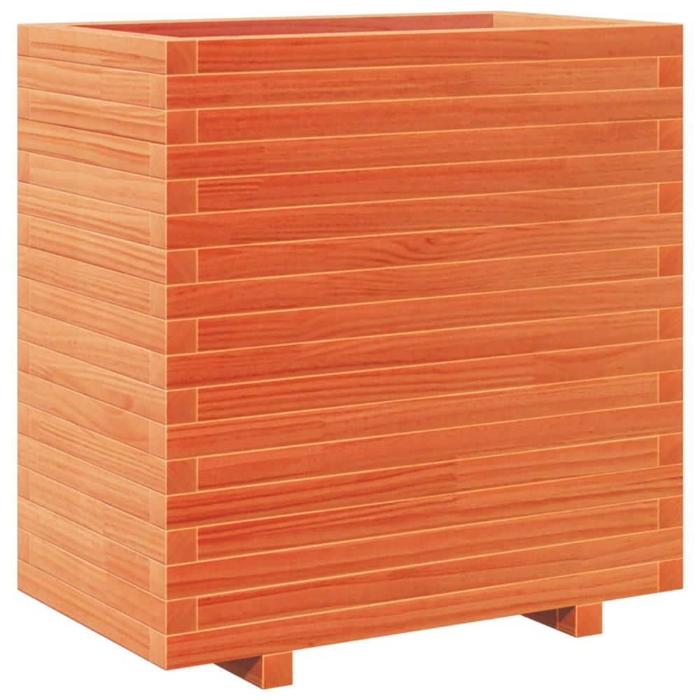 Jardinière d'extérieur cire marron 70x40x72,5 cm bois de pin massif