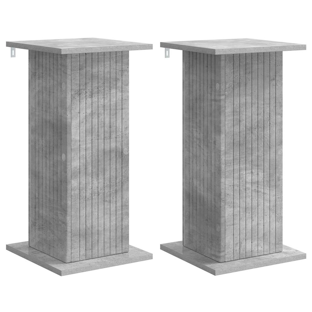 Support de plante 2 pc gris béton 30,5 x 30 x 60,5 cm
