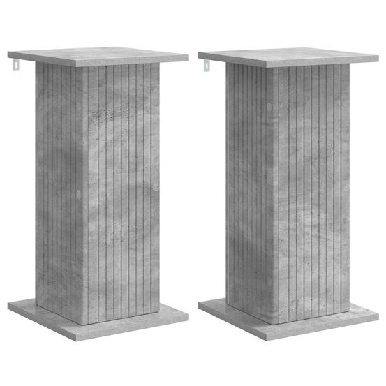 Support de plante 2 pc gris béton 30,5 x 30 x 60,5 cm
