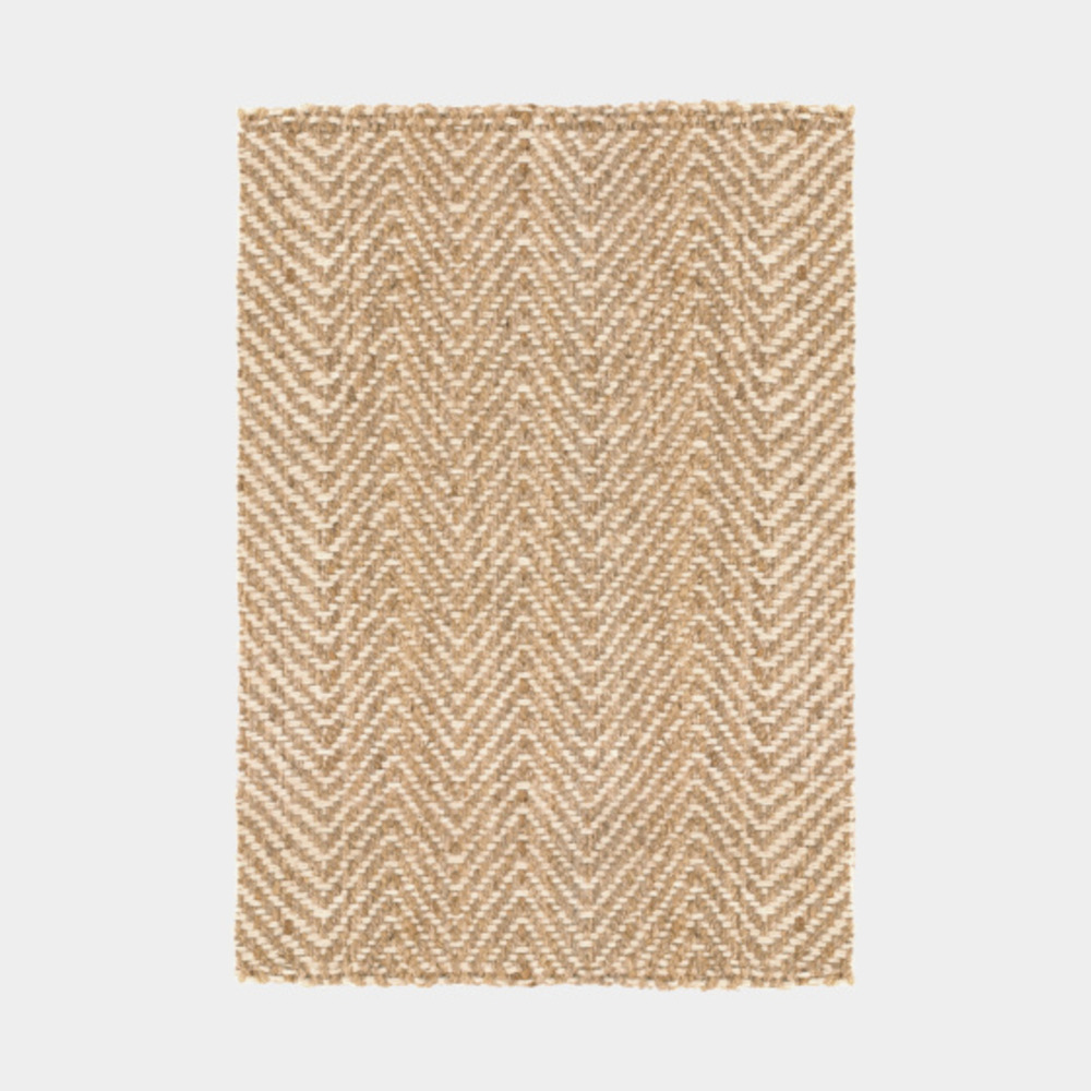 Tapis chevrons 100% jute - 120 x 170 cm