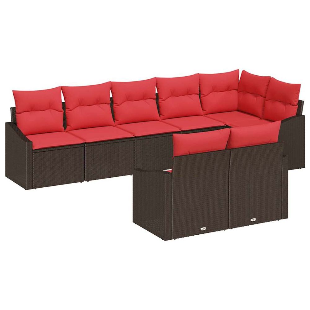 Ensemble de canapés 8 pc marron polyrotin