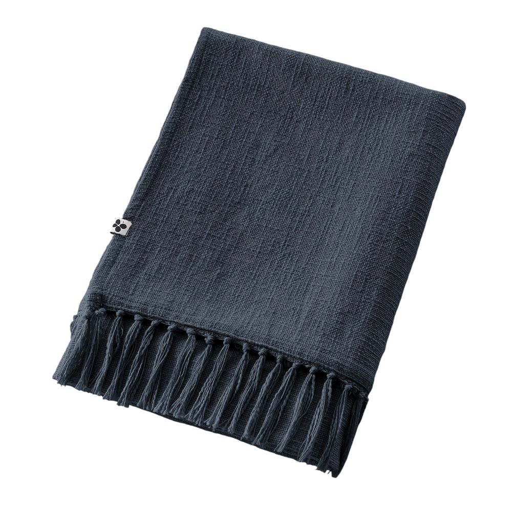 Plaid a franges en coton sixtine
