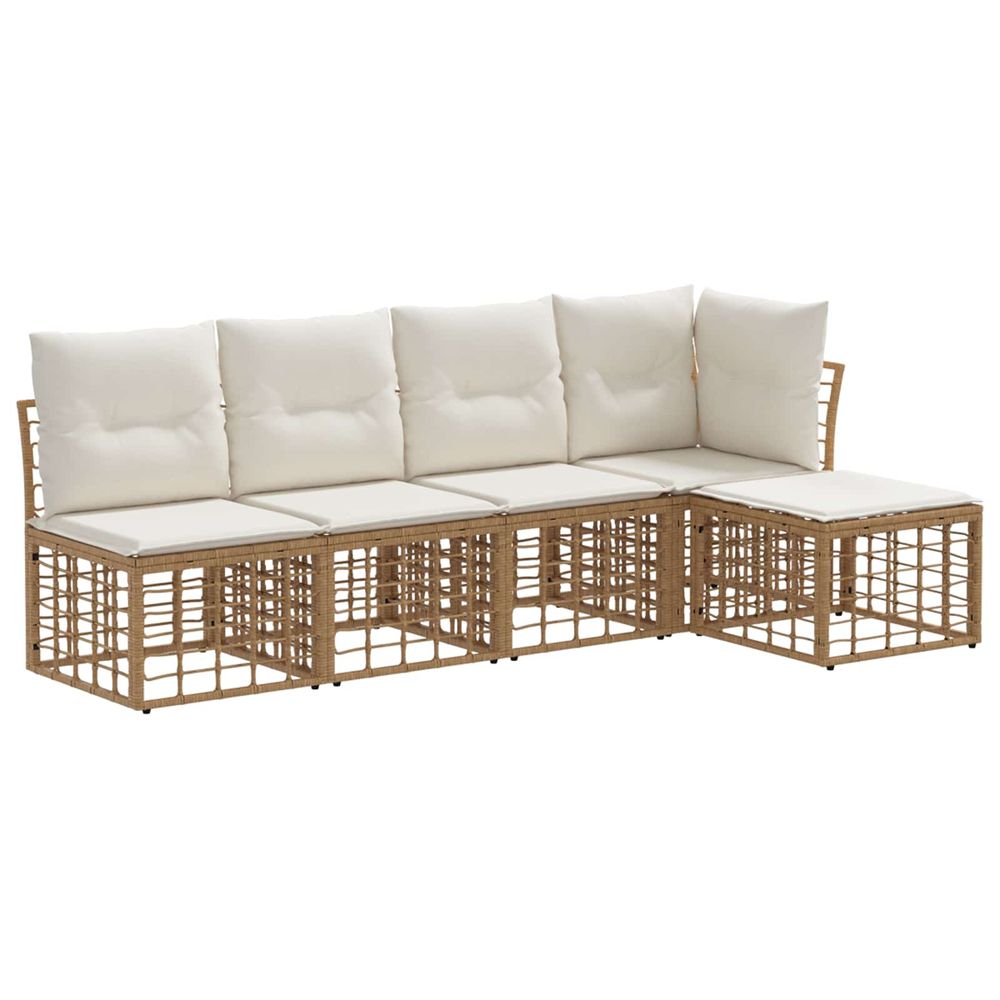 Ensemble de canapés d'extérieur naturel polyester