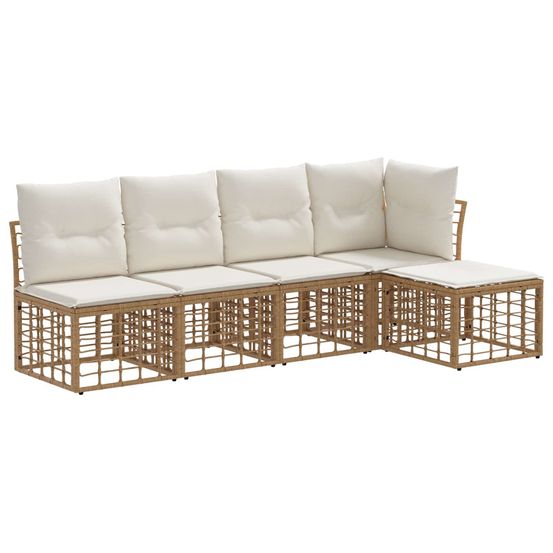 Ensemble de canapés d'extérieur naturel polyester