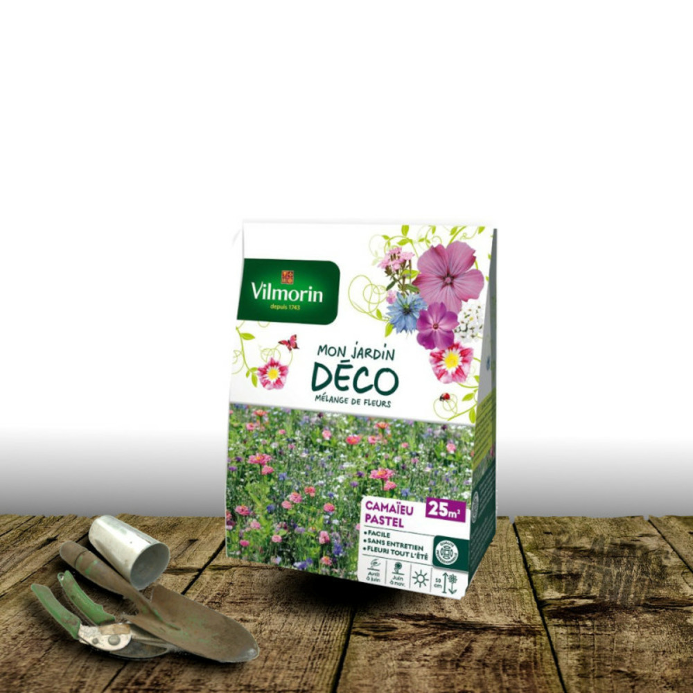 Graines en mélange - camaïeu pastel - vilmorin sachet 25 m²