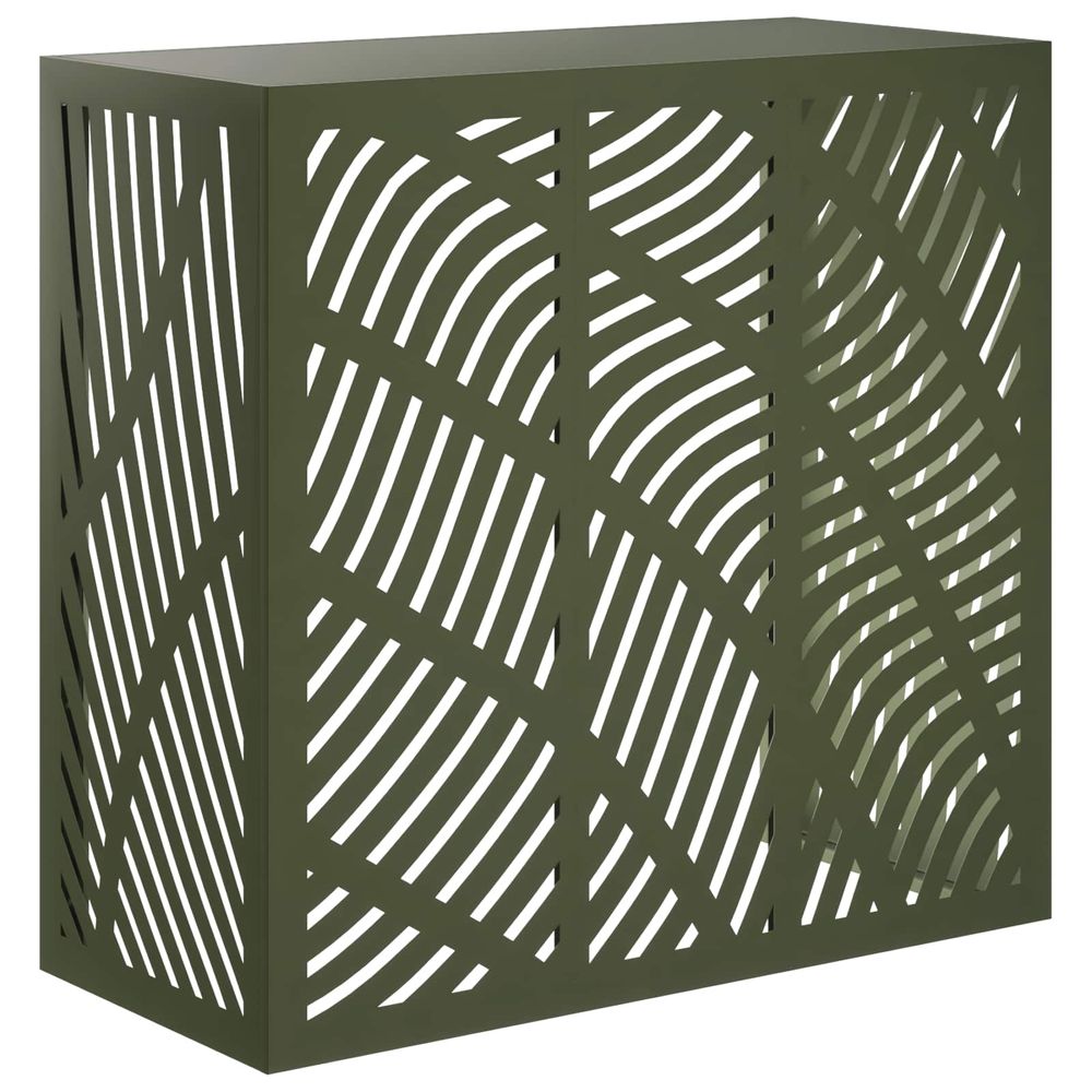 Housse de climatiseur vert olive 110 x 50 x 105 cm acier