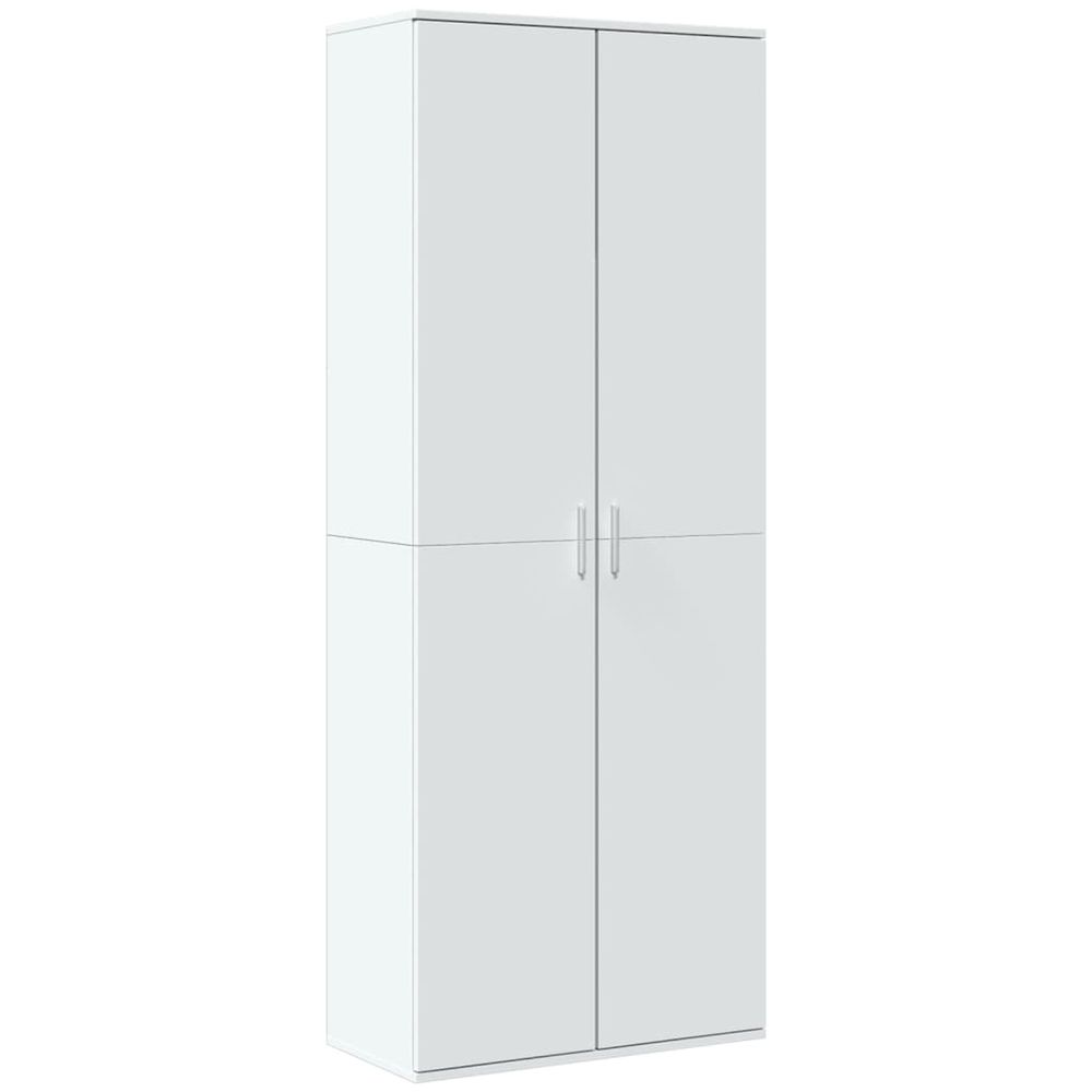 Buffet haut blanc 70x35x180 cm bois d'ingénierie