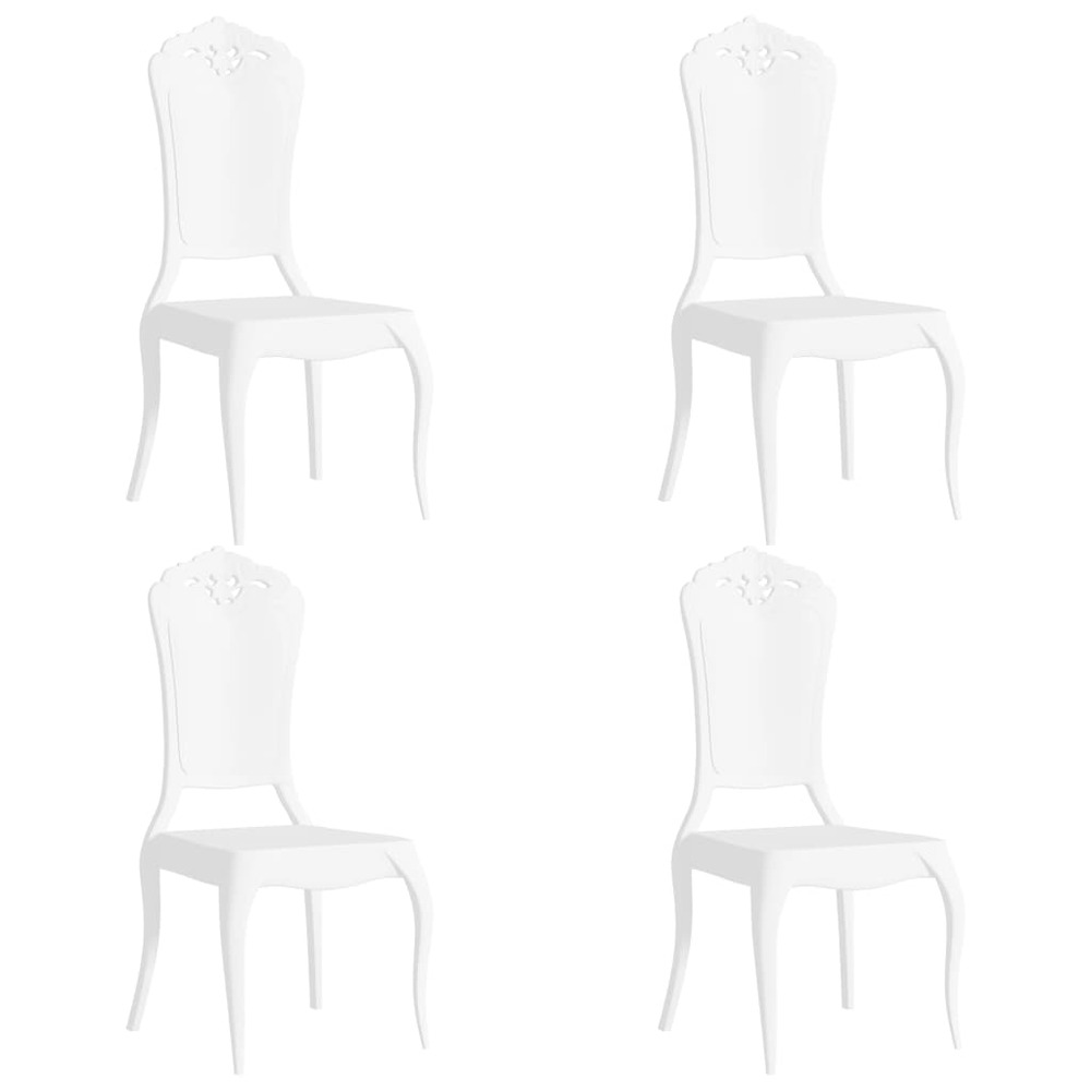 Chaises de salle à manger 4 pcs polycarbonate blanc
