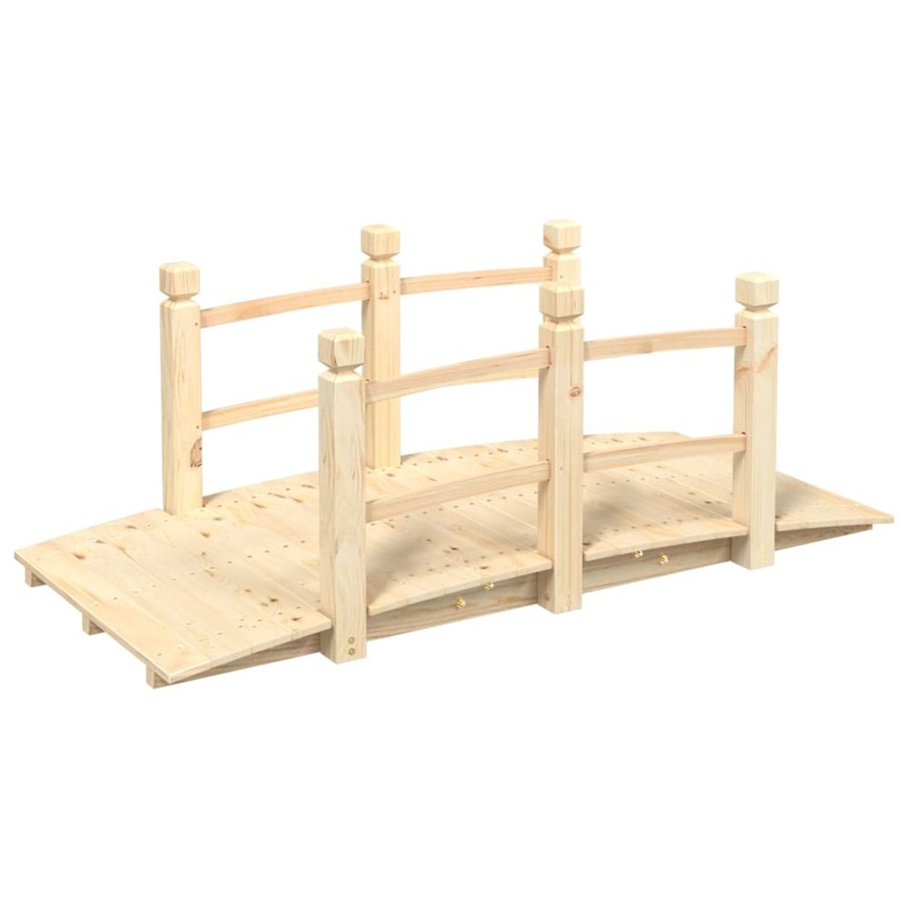 Pont de jardin avec garde-corps 150x67x56cm bois massif épicéa