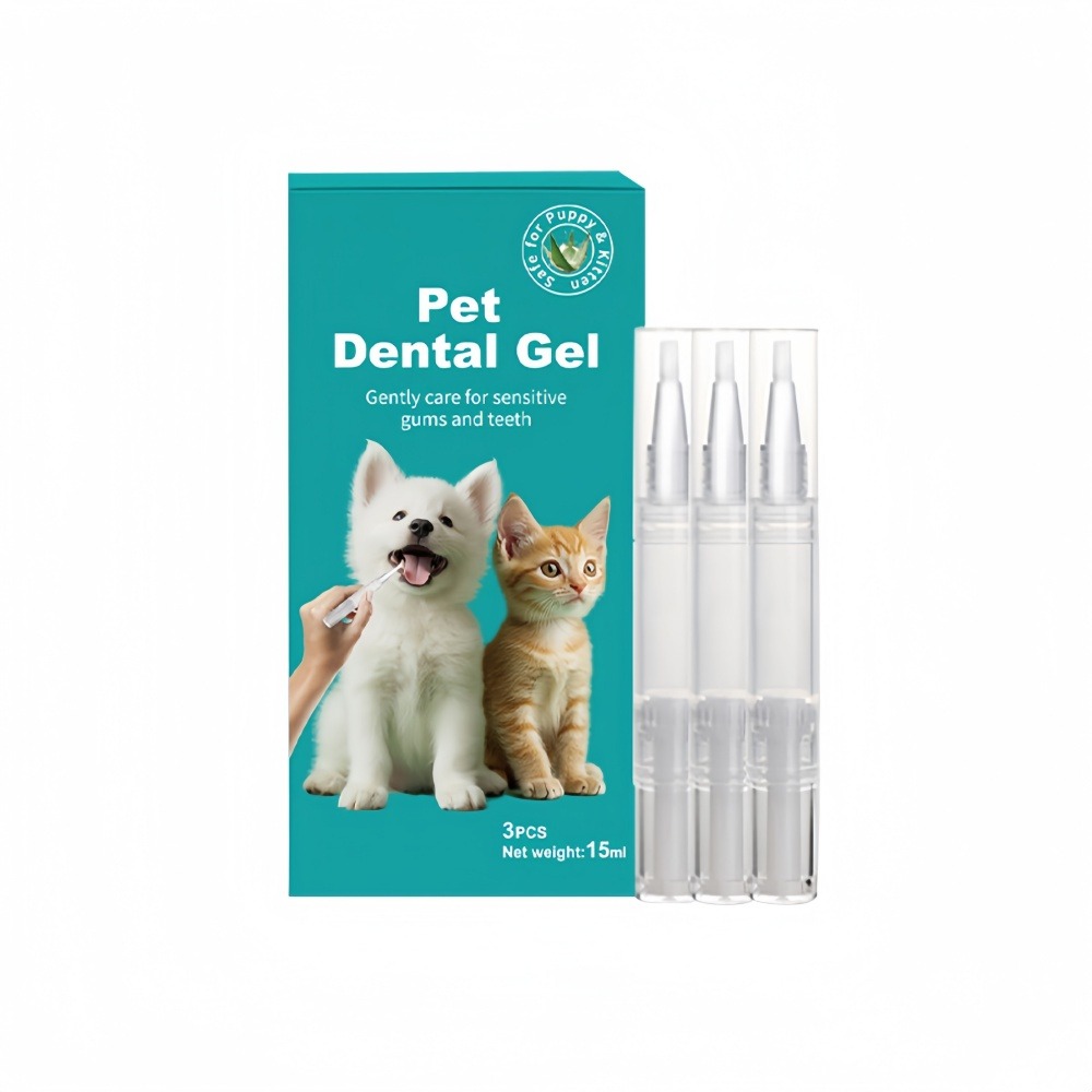 Gel dentaire avec brosse pour chiot et chaton