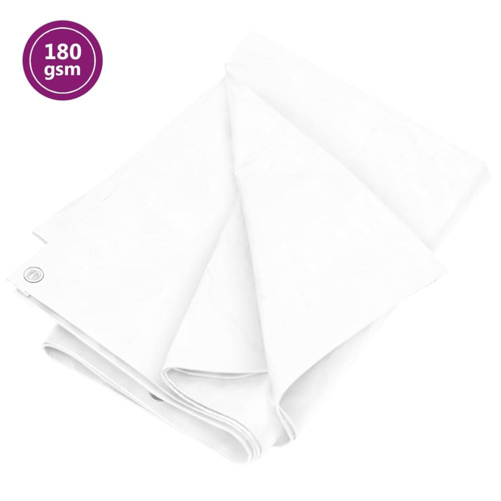 Bâche 180 g/m² 8x8 m blanc pehd