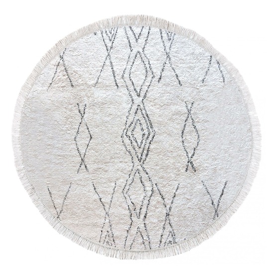 Tapis crimble ivoire/charbon diameter 160 cm