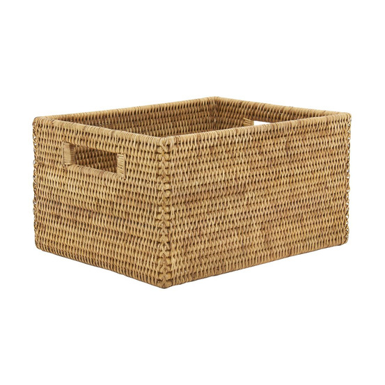 Panier de rangement en rotin naturel 48 x 36 x 25 cm