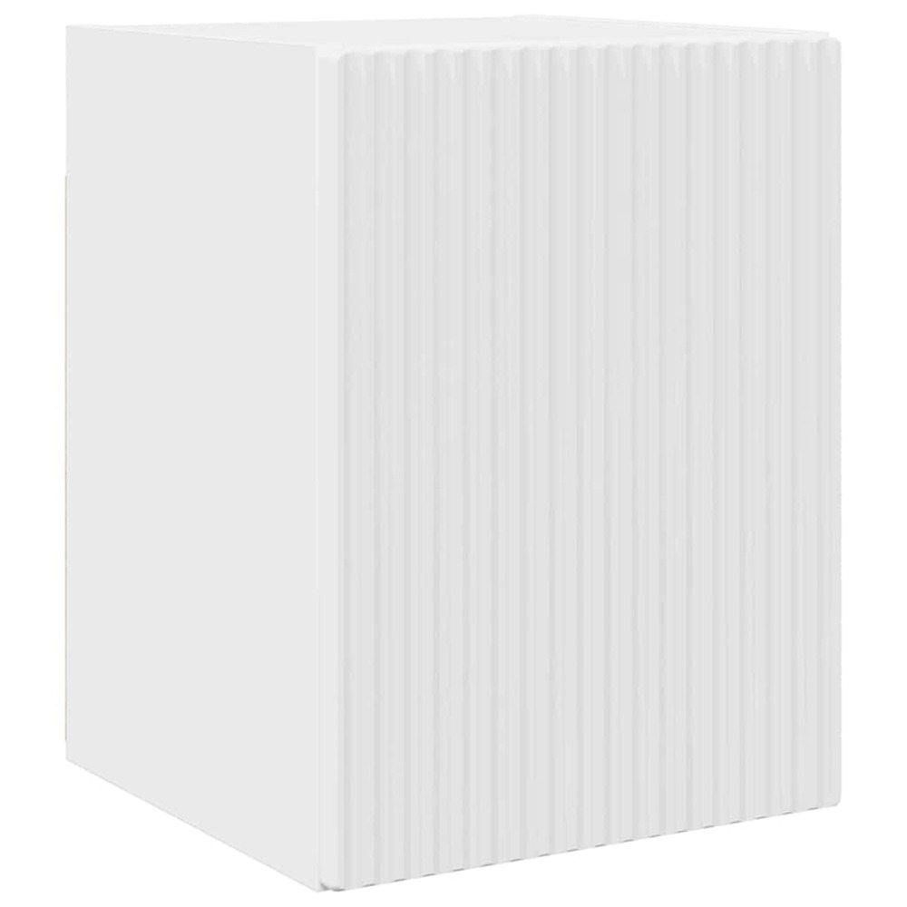 Meuble tv mural montage mural blanc brillant 30 x 31 x 40 cm