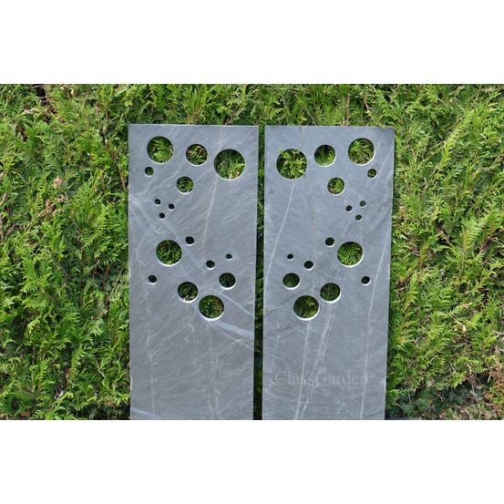 Totem ardoise xl 120x50 cm - bullettes - pack de 2 totems