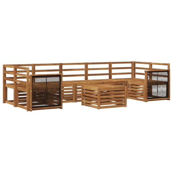 Ensemble de canapés d'extérieur 8 pc naturel