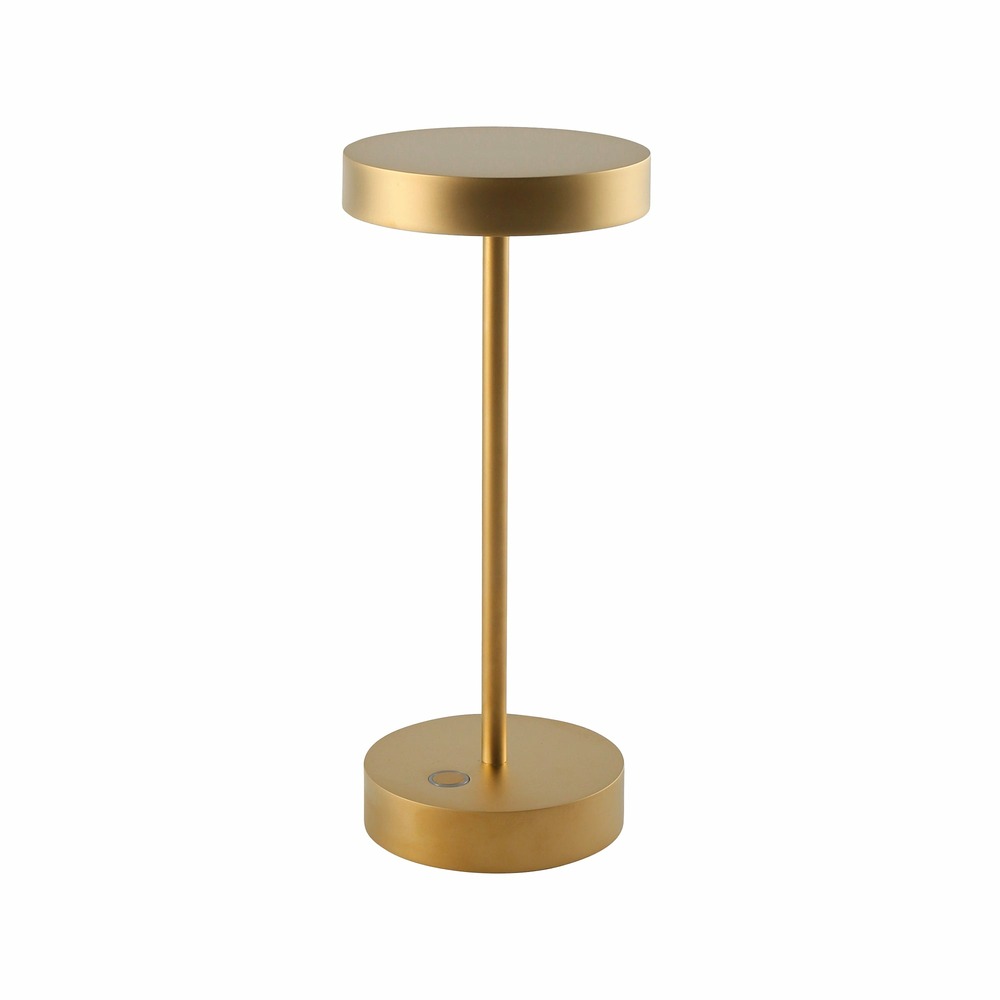 Lampe de table design sandy mini or aluminium h25cm
