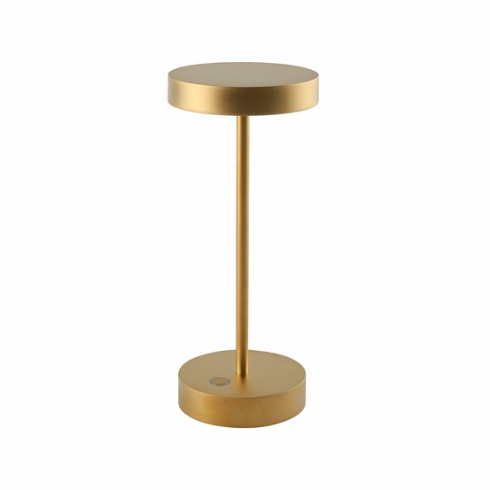 Lampe de table design sandy mini or aluminium h25cm