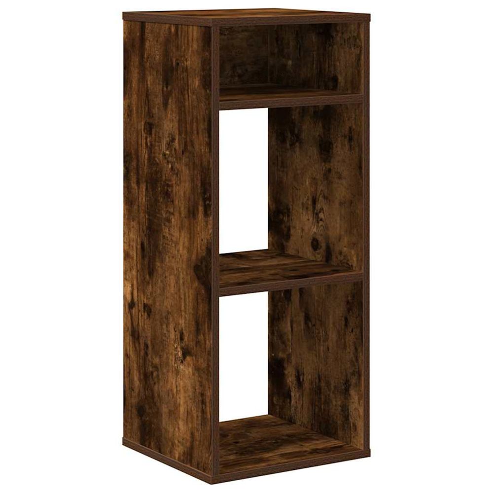 Bibliothèque chêne fumé 34x31x80 cm bois d'ingénierie