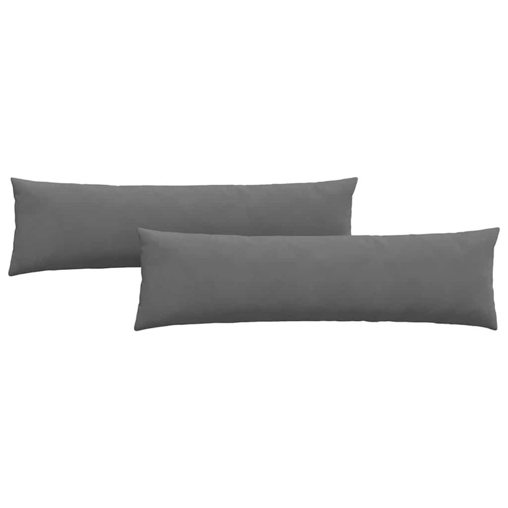 Coussins de canapé 2 pc tissu gris foncé 145 x 40 cm