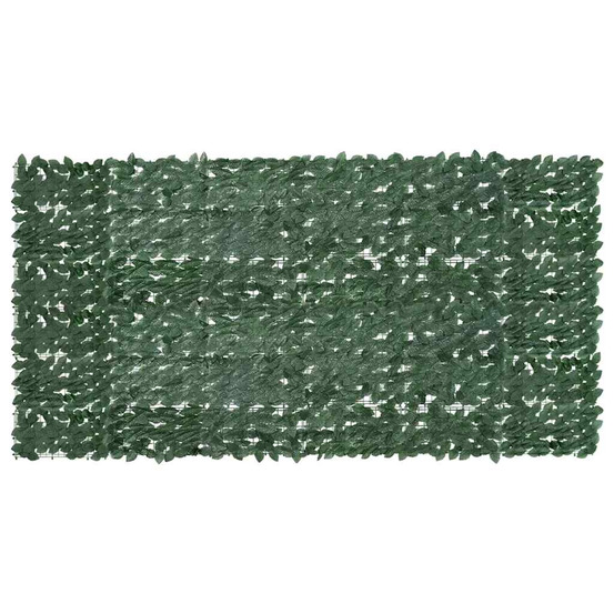Écran de balcon avec feuilles vert foncé 300x150 cm