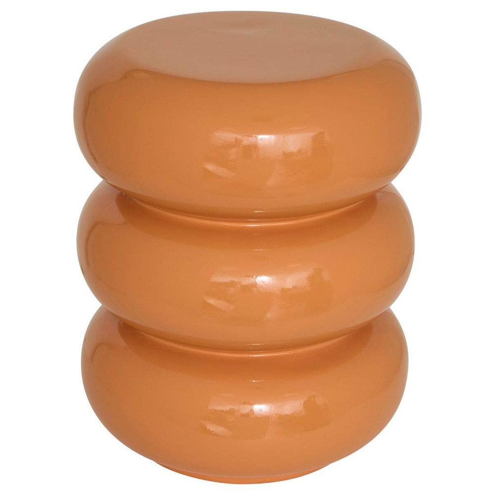 Table d'appoint stoneto orange 35x35x43cm