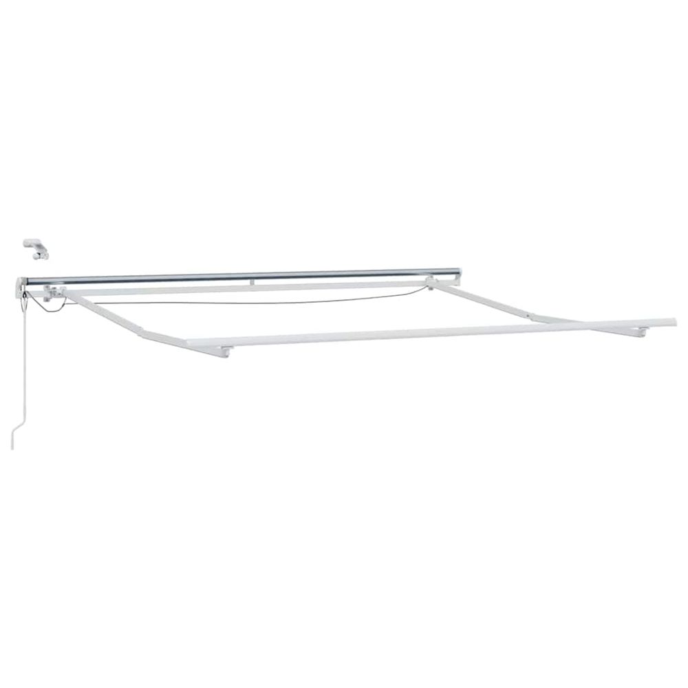 Cadre d'auvent blanc 350 x 250 cm aluminium