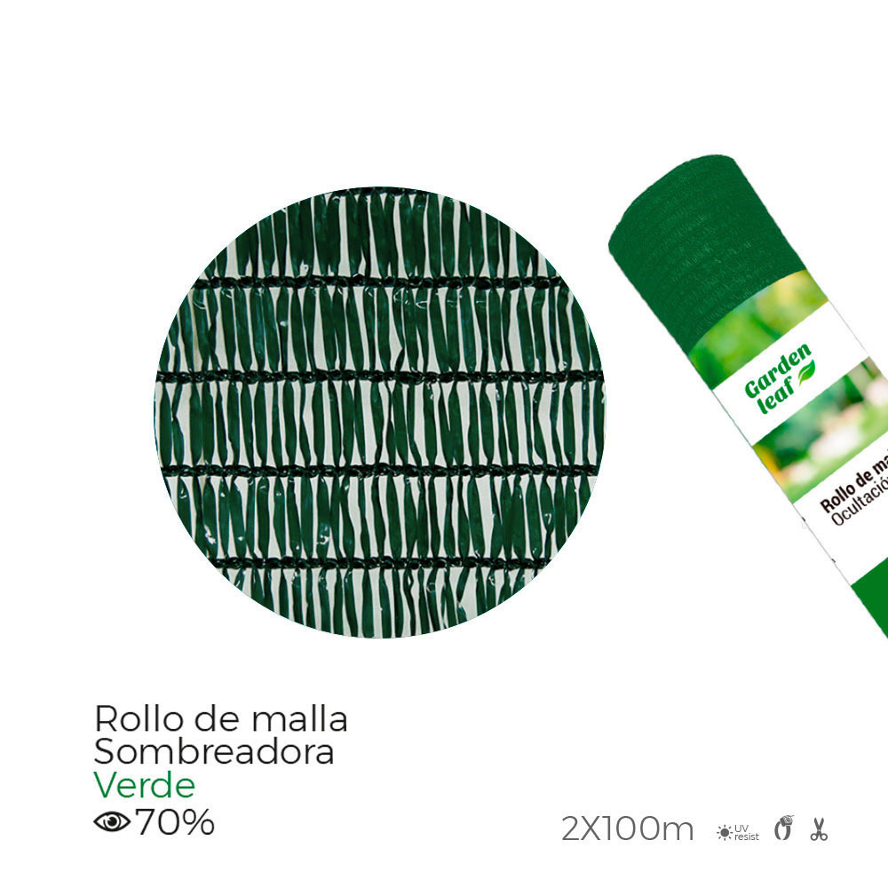 Rouleau de maille verte 70% 2x100mts