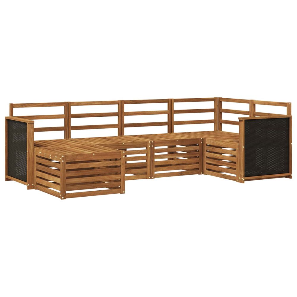 Ensemble de canapés d'extérieur 5 pc naturel