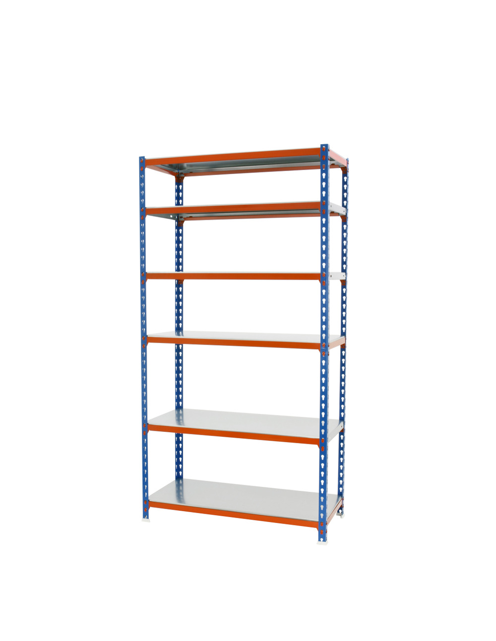 Etagère légère sans vis simonclick 6/500 bleu/orang/galva bleu/orange/galva 2500x900x500 - simonrack