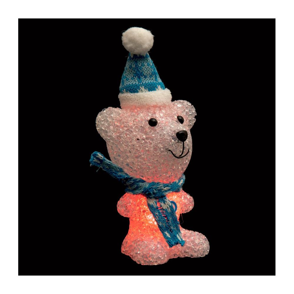Déco de noël lumineuse animal led à variation de couleurs h 16 cm