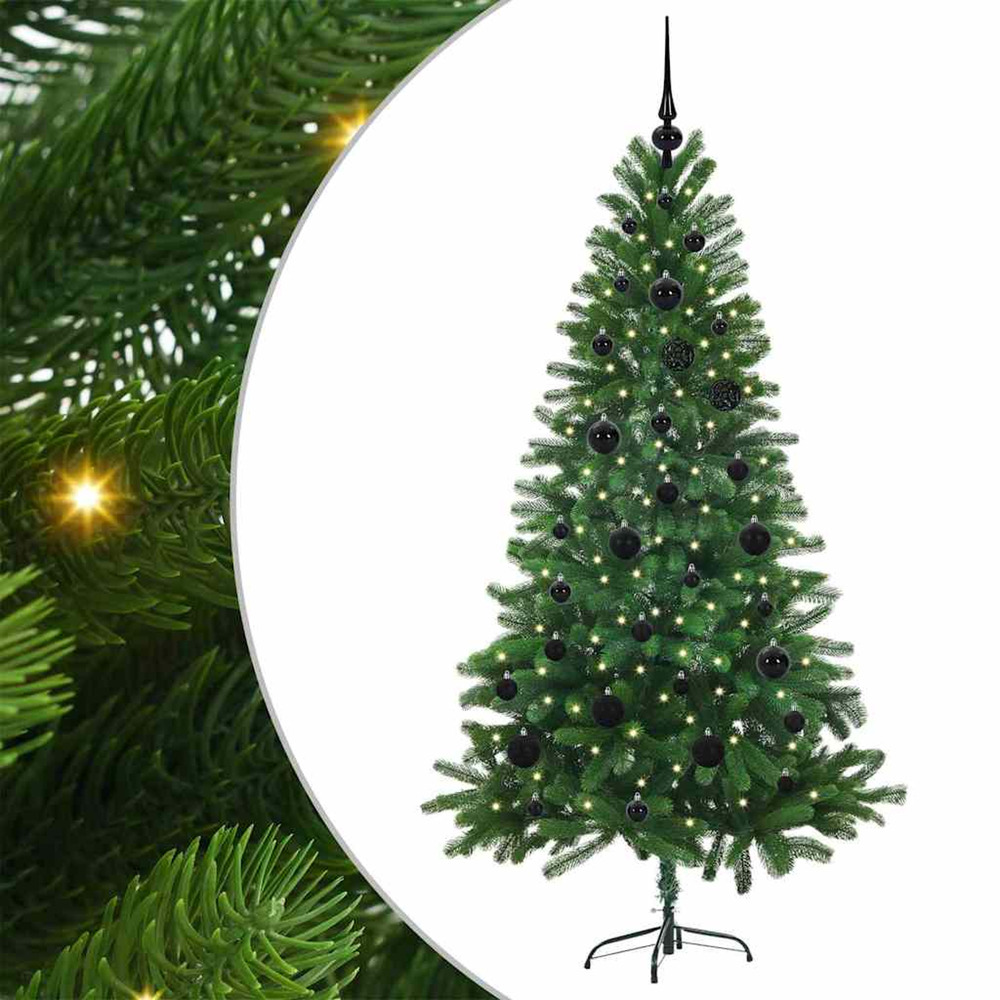 Sapin de noël avec 150 led avec support vert 150 cm pe